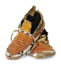 Cheyenne Quilled and Beaded Moccasins