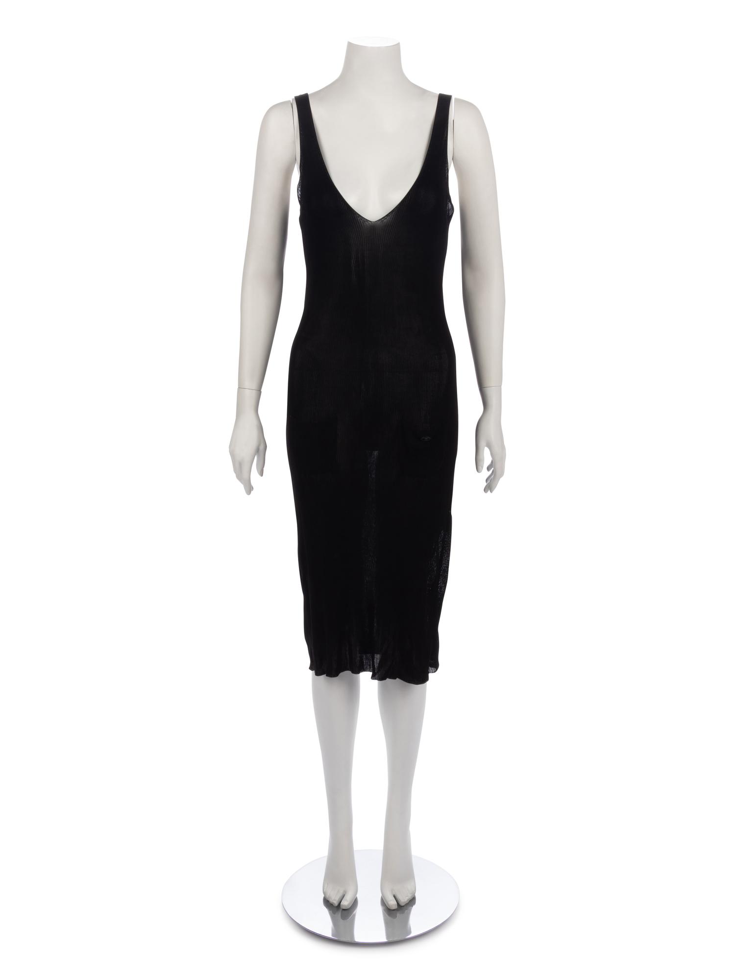 Chanel Black Knit Evening Dress, 2007