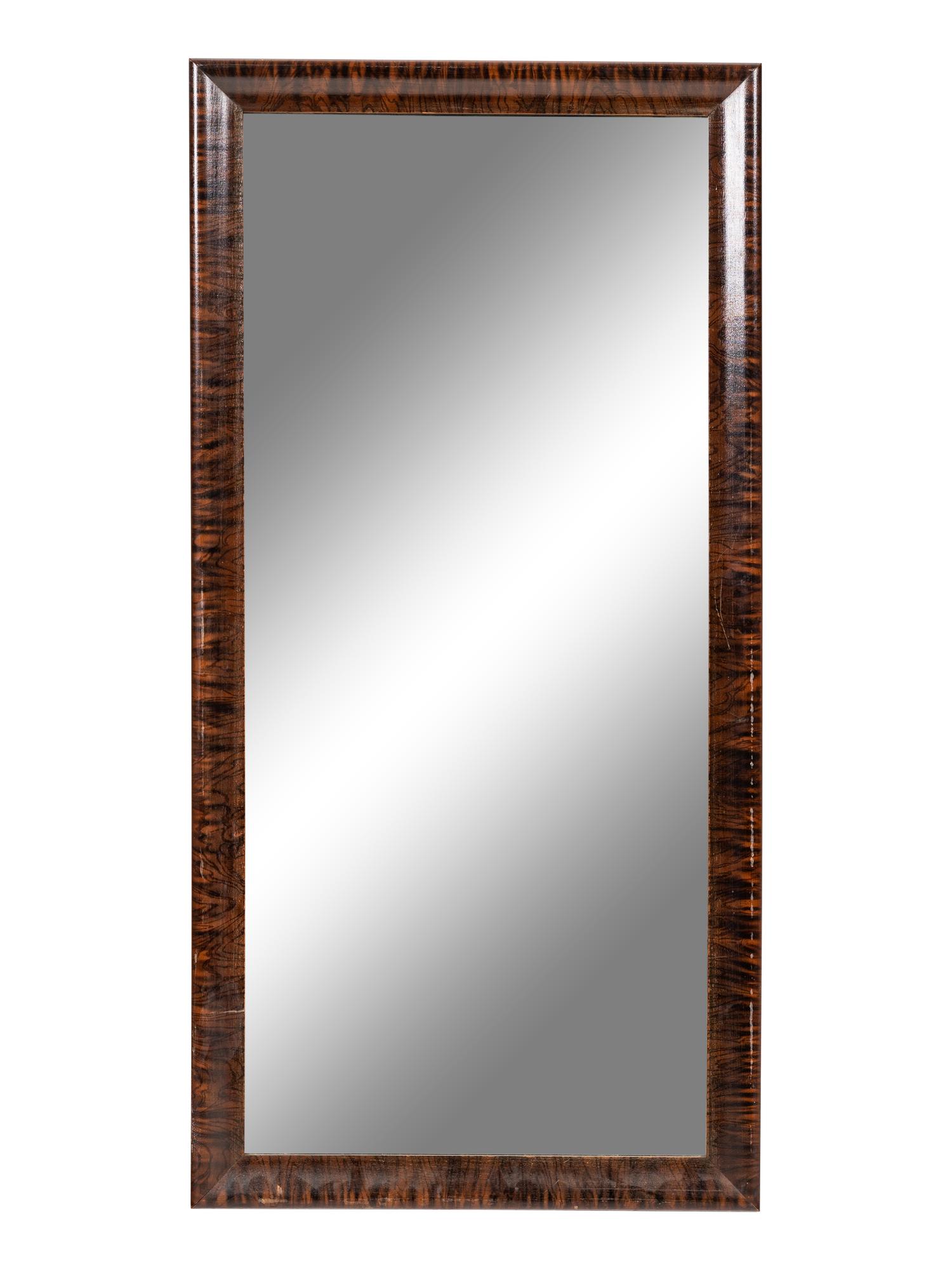 A Continental Burlwood Mirror