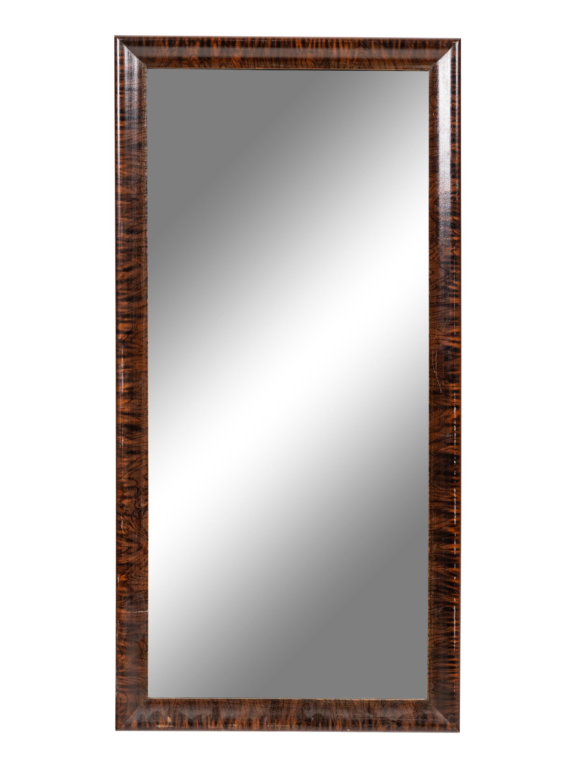 A Continental Burlwood Mirror