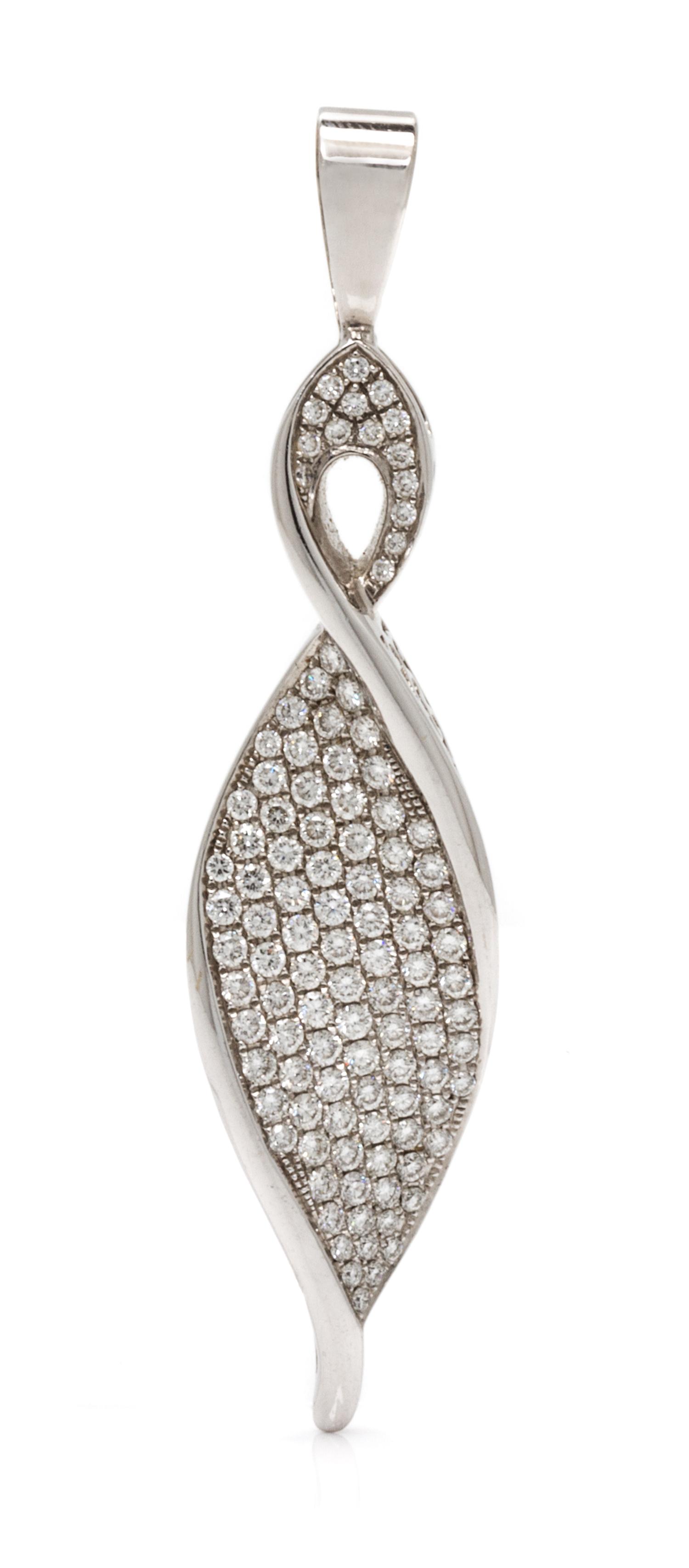 An 18 Karat White Gold and Diamond Pendant, 5.70 dwts.