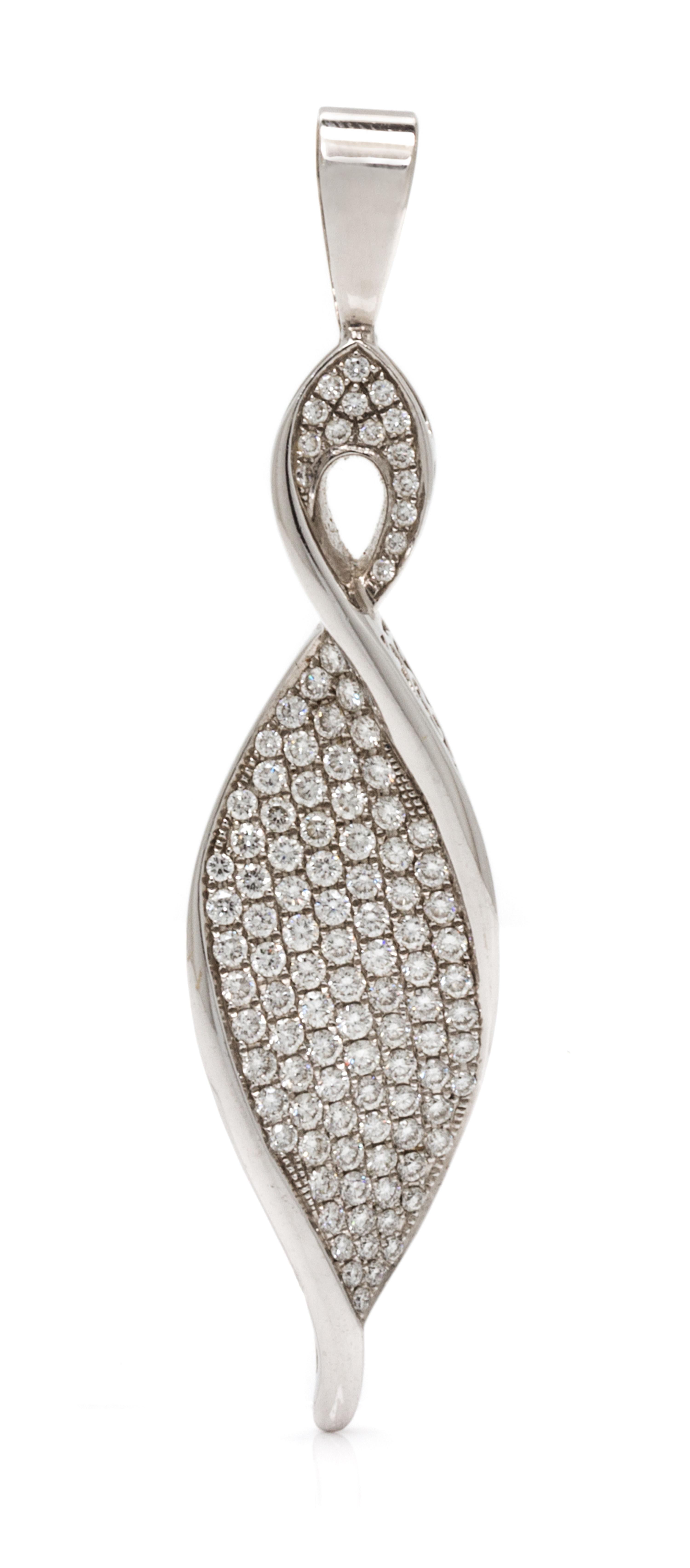 An 18 Karat White Gold and Diamond Pendant, 5.70 dwts.