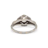 DIAMOND AND SYNTHETIC SAPPHIRE RING