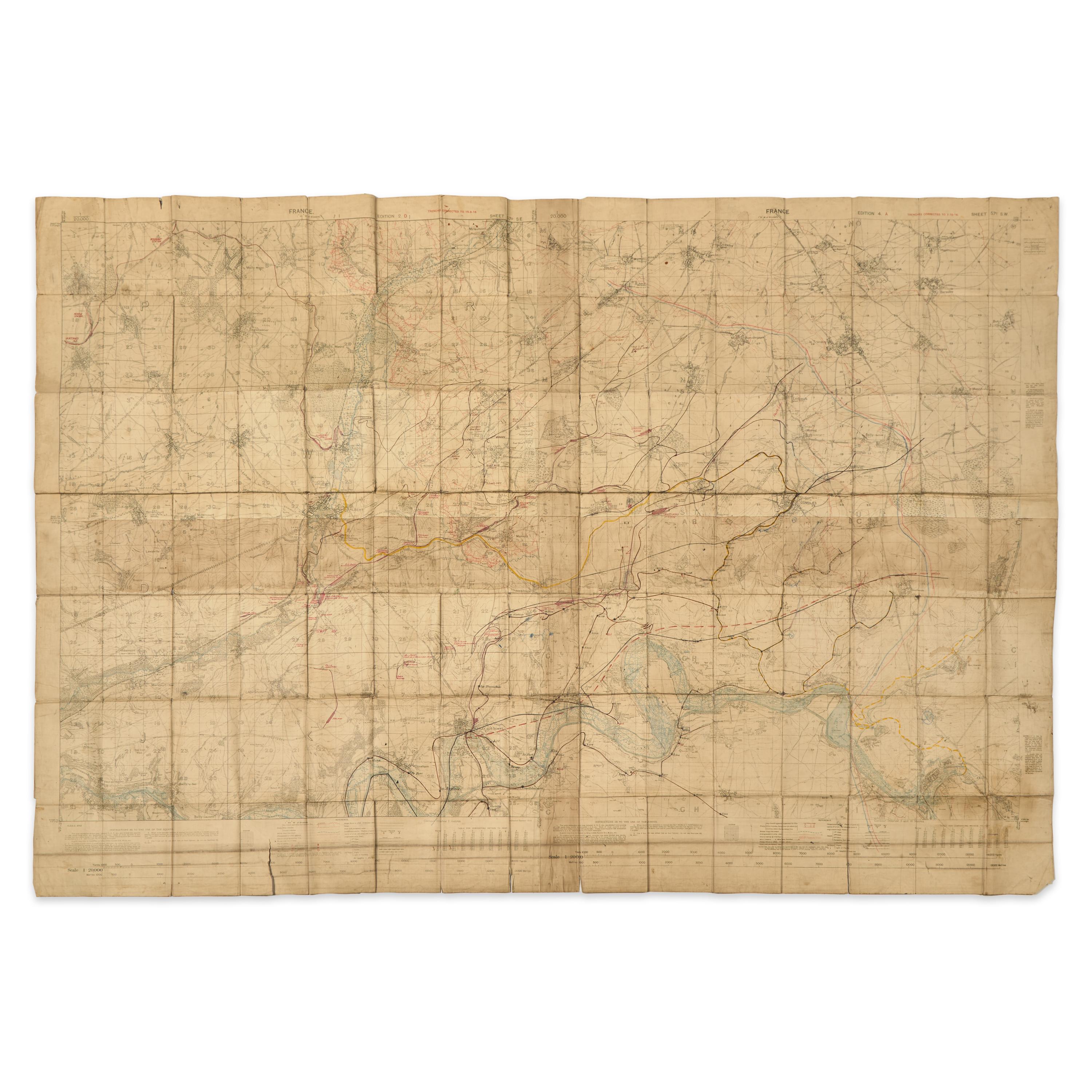 *[World War I] Group of 3 Items: Trench Map, Poster, Newspaper