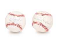 A Group of Four Signed Autograph Hall of Fame Baseballs (Beckett Authentication Services BAS Certified),