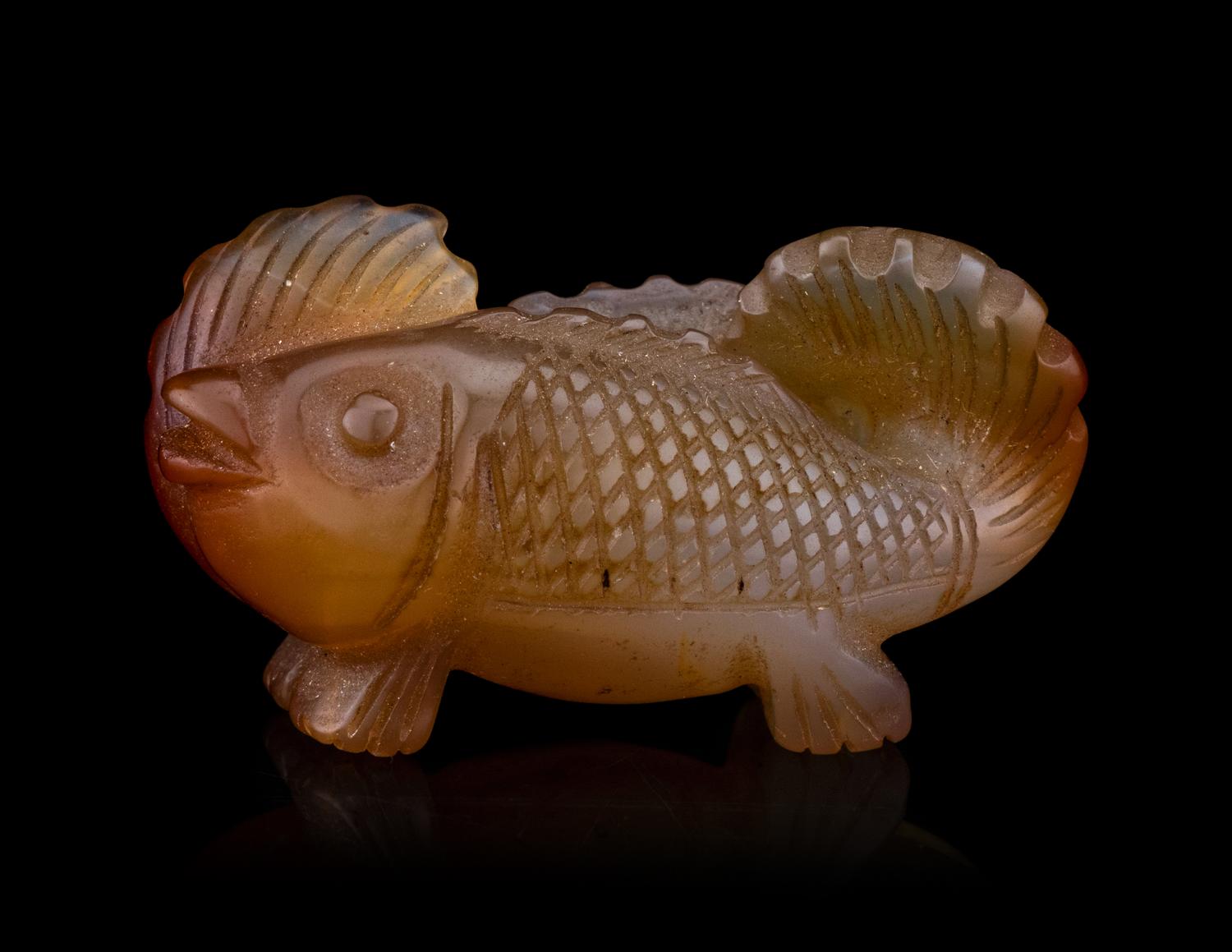 Four Chinese Jade and Aagte 'Animal’ Carvings