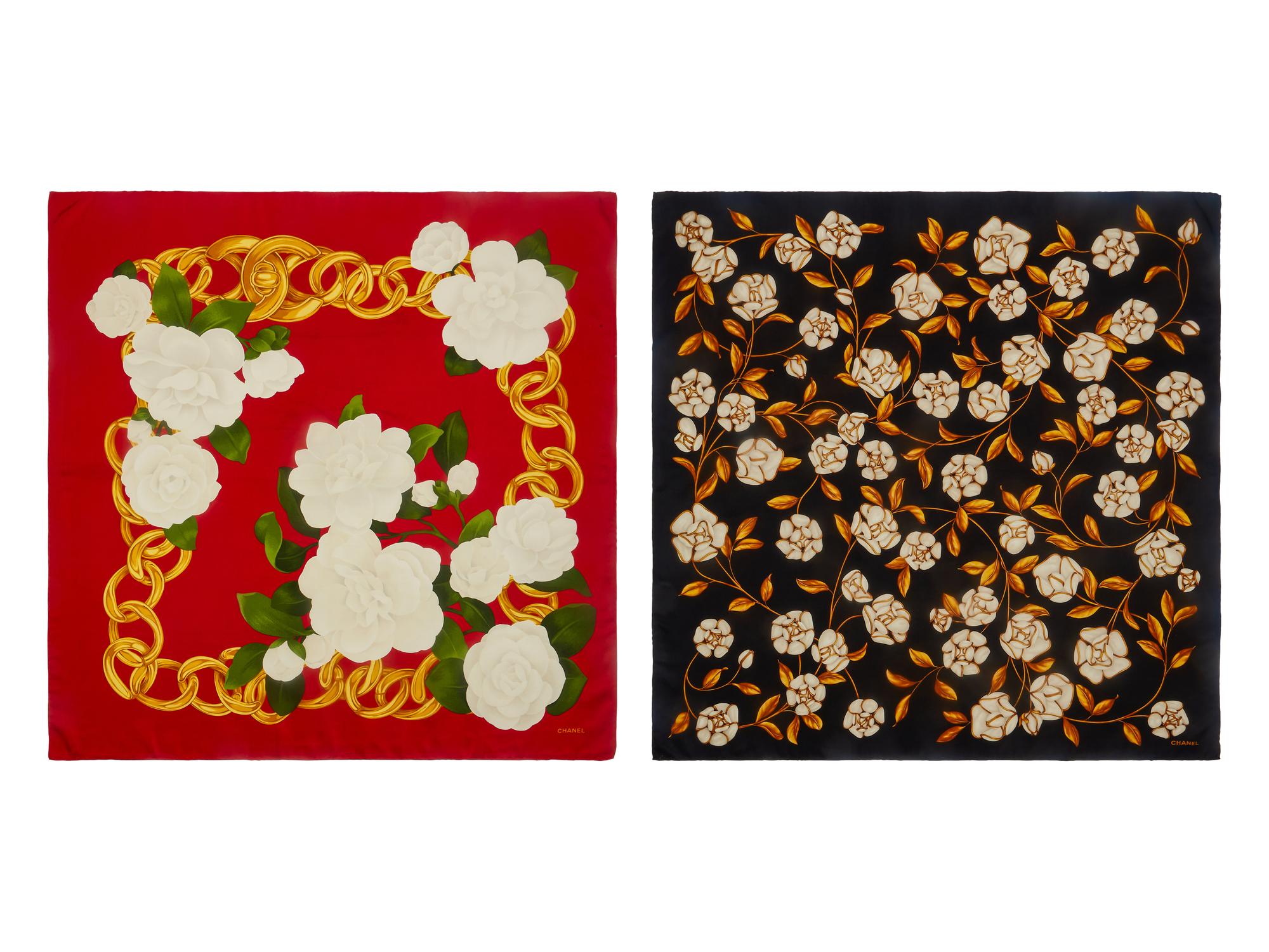 Two Chanel Scarves
