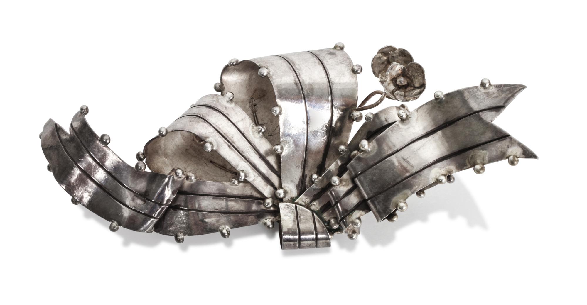 A Mexican Silver Brooch, William Spratling (1900-1967) Length 5 3/4 inches.