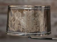 George III Era Sterling Silver Armbands and British Officer's Gilt Copper Gorget, Presented to Ojibwa Chief John Aisance