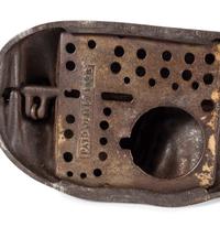 A J. & E. Stevens Indian and Bear Cast Iron Bank