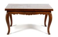 A French Provincial Carved Walnut Extension Table