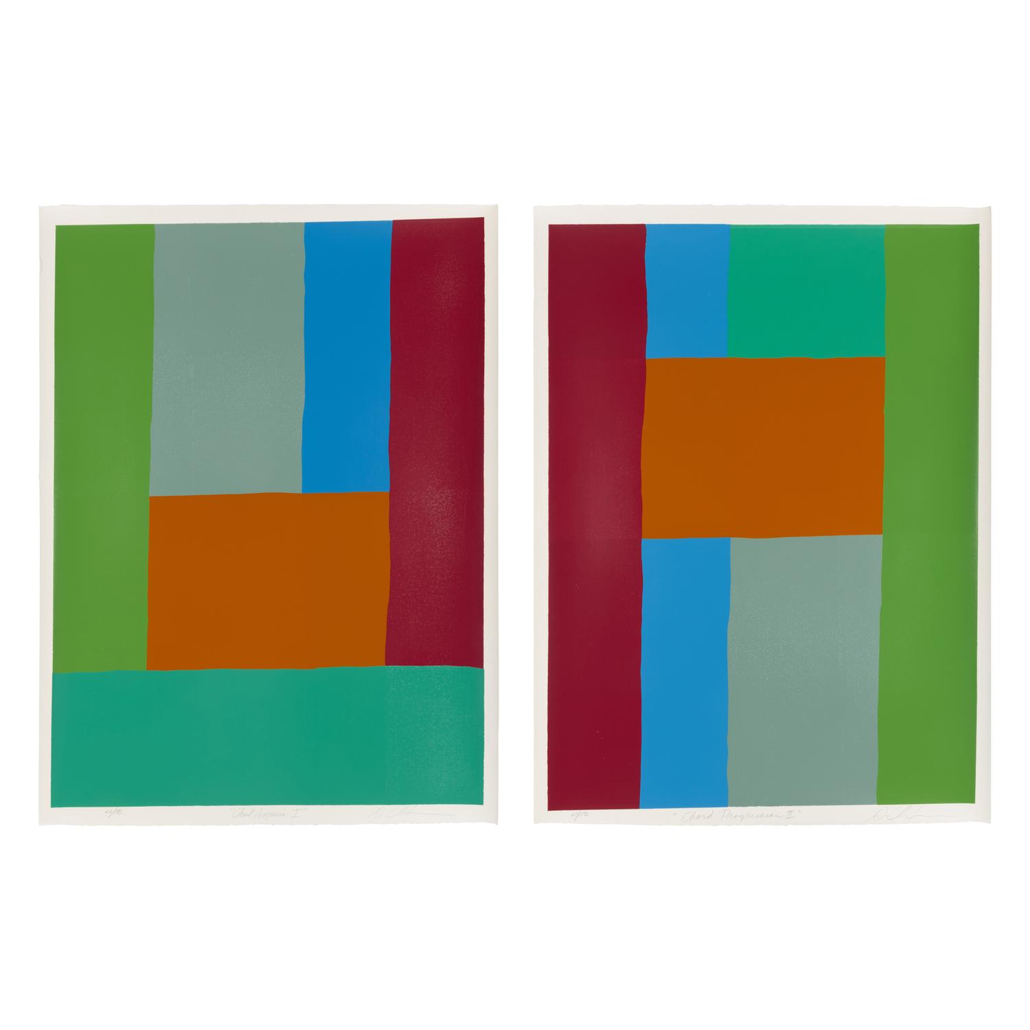 Dan Christensen (American, 1942–2007) — Chord Progression I and II (a pair of works)