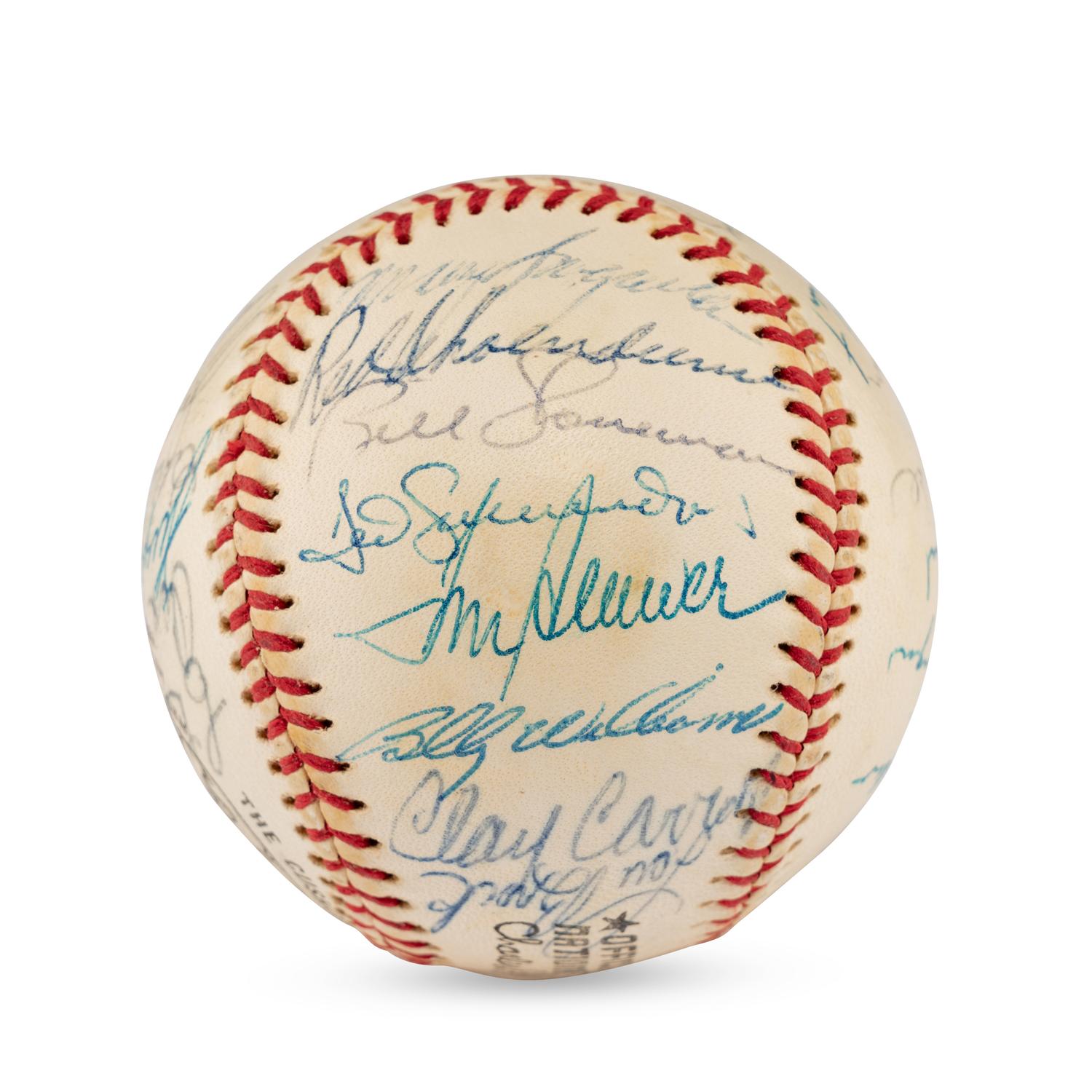 A 1972 National League All Star Team Signed Autograph Baseball Featuring Roberto Clemente (Beckett Authentication Services Letter of Authenticity)