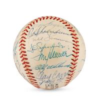 A 1972 National League All Star Team Signed Autograph Baseball Featuring Roberto Clemente (Beckett Authentication Services Letter of Authenticity)