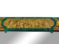 A Louis XVI Style Gilt Bronze Mounted Malachite Veneered Vitrine Cabinet