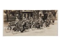 [EARLY PHOTOGRAPHY] -- [TRANSPORTATION]. A group of 3 photographs of Indian "motocycles."