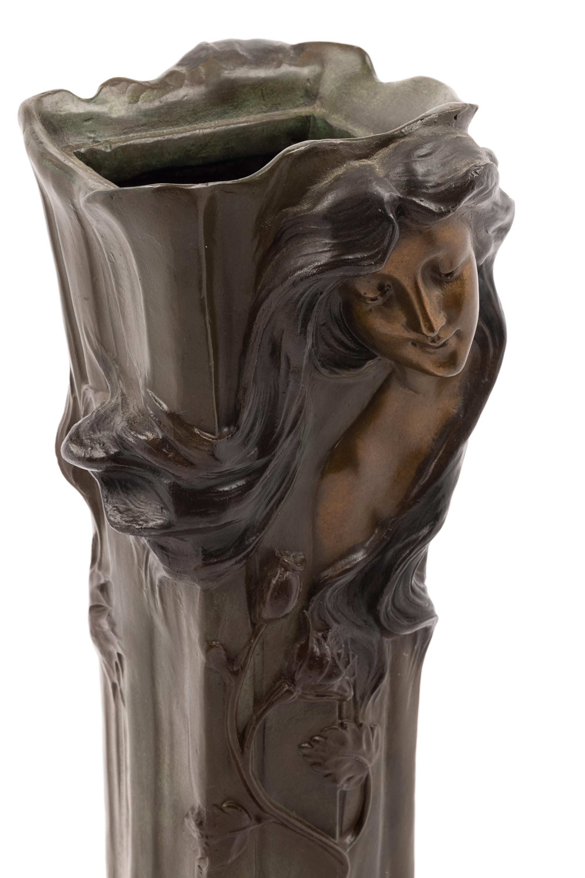 An Art Nouveau Bronze Vase