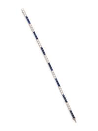 ART DECO, DIAMOND AND SAPPHIRE BRACELET