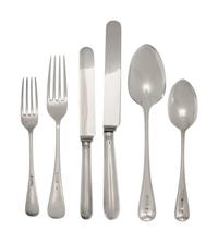 A Victorian Silver Flatware Service