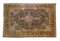 A Kashan Wool Rug 14 feet 1 inch x 9 feet 8 inches.