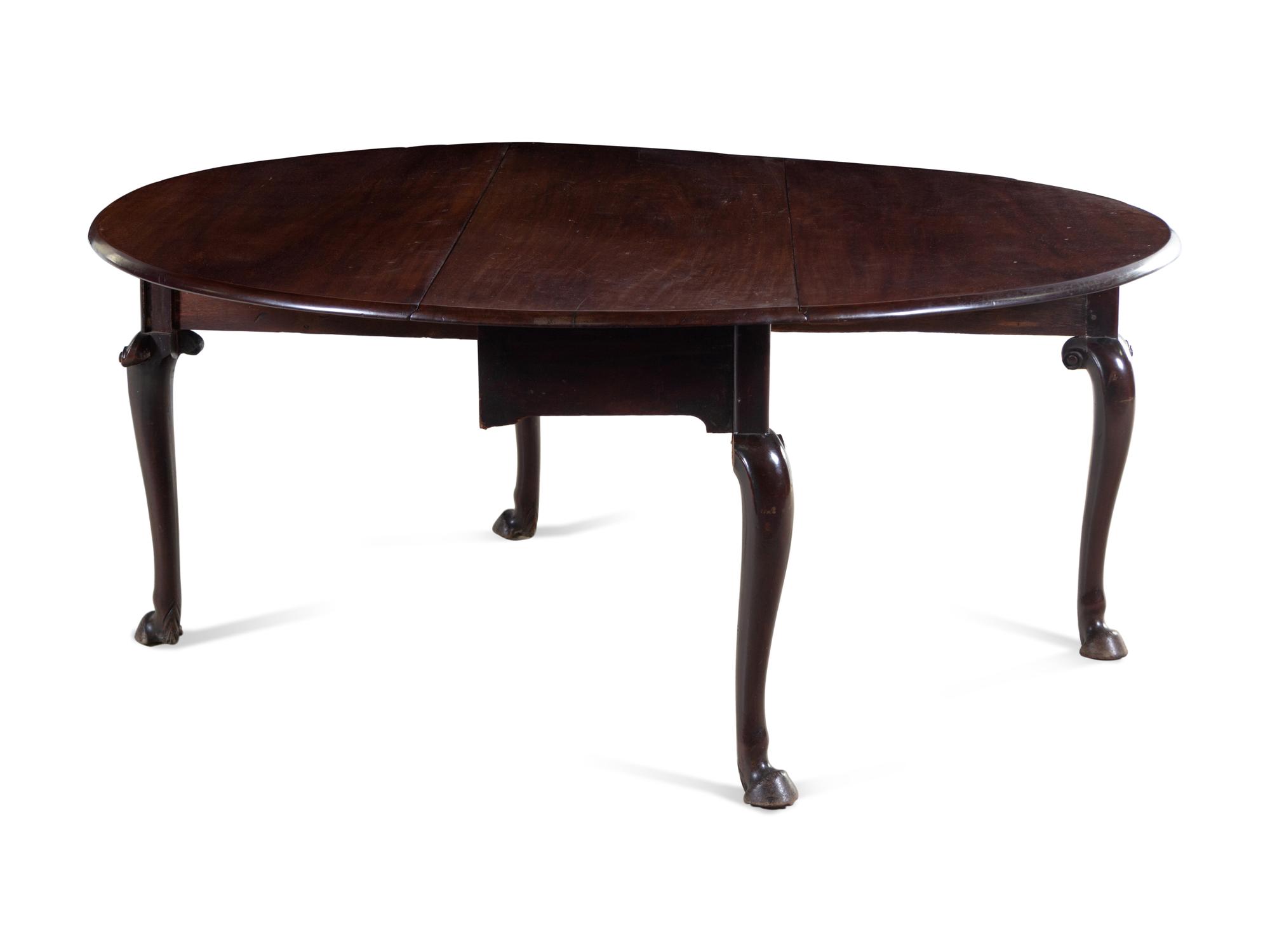 A Queen Anne Style Mahogany Drop-Leaf Table