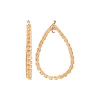 PAIR OF YELLOW GOLD AND DIAMOND DETACHABLE DROPS