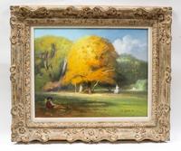 Autumn Landscape with a Reclining Man , 1980