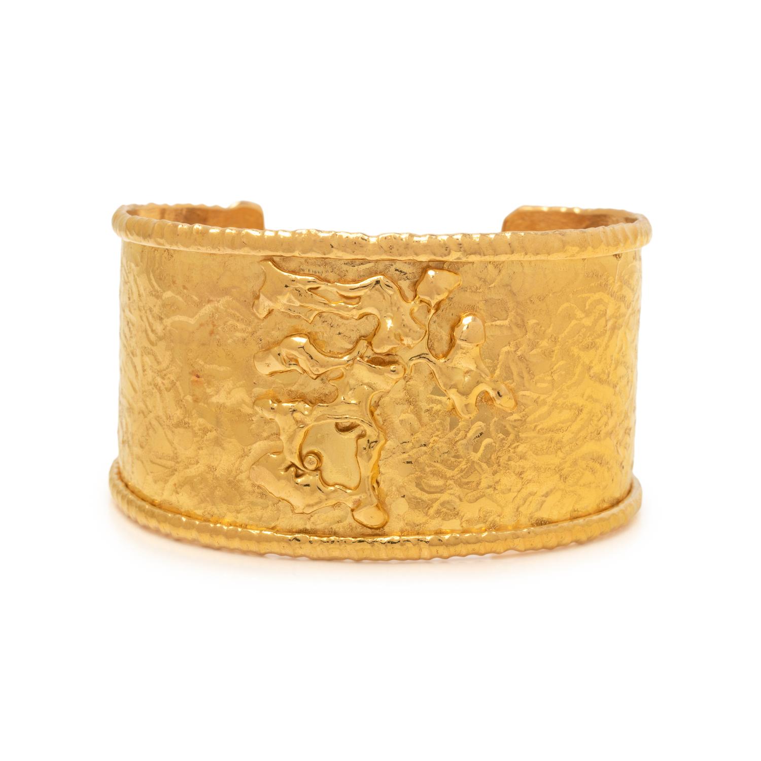 JEAN MAHIE, HIGH KARAT GOLD CUFF BRACELET