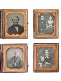[EARLY PHOTOGRAPHY]. 16 daguerreotypes, ambrotypes, and tintypes of varying subjects.