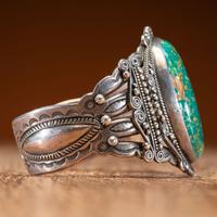 David Taliman (Dine, 1901-1967) Silver and Turquoise Cuff Bracelet
