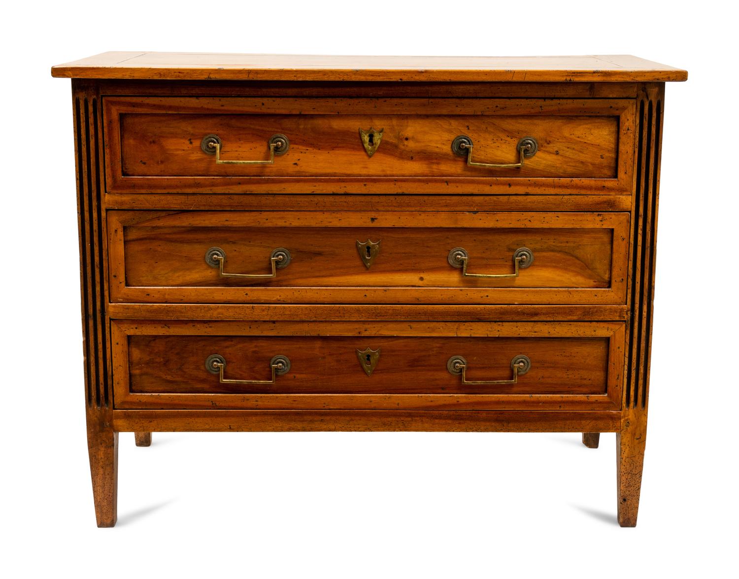 A Louis XVI Style Walnut Commode