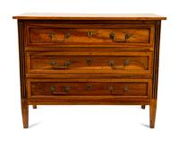 A Louis XVI Style Walnut Commode