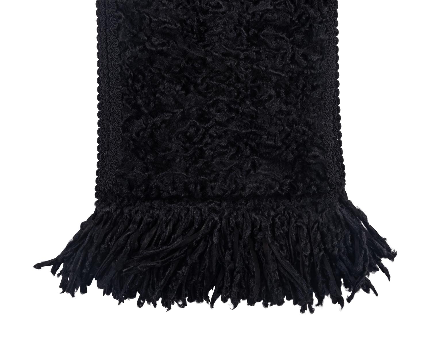 Fringed Broadtail Lamb Fur Scarf, Attributed To J. Mendel