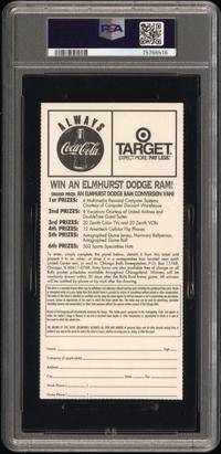 A December 17, 1997 Chicago Bulls vs Los Angeles Lakers Ticket Stub / Jordan vs. Kobe Duel / Jordan 36 Pts. / Bryant 33 Pts. (PSA 7 NM, POP 2, None Higher)