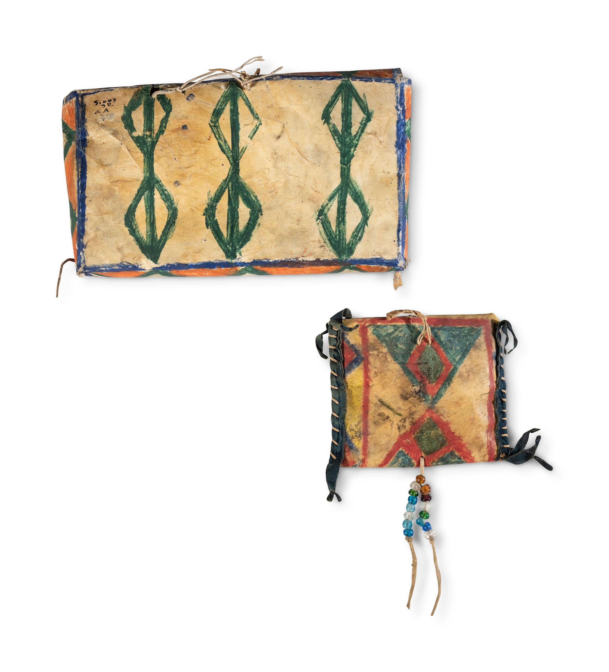 Sioux Painted Parfleche Containers