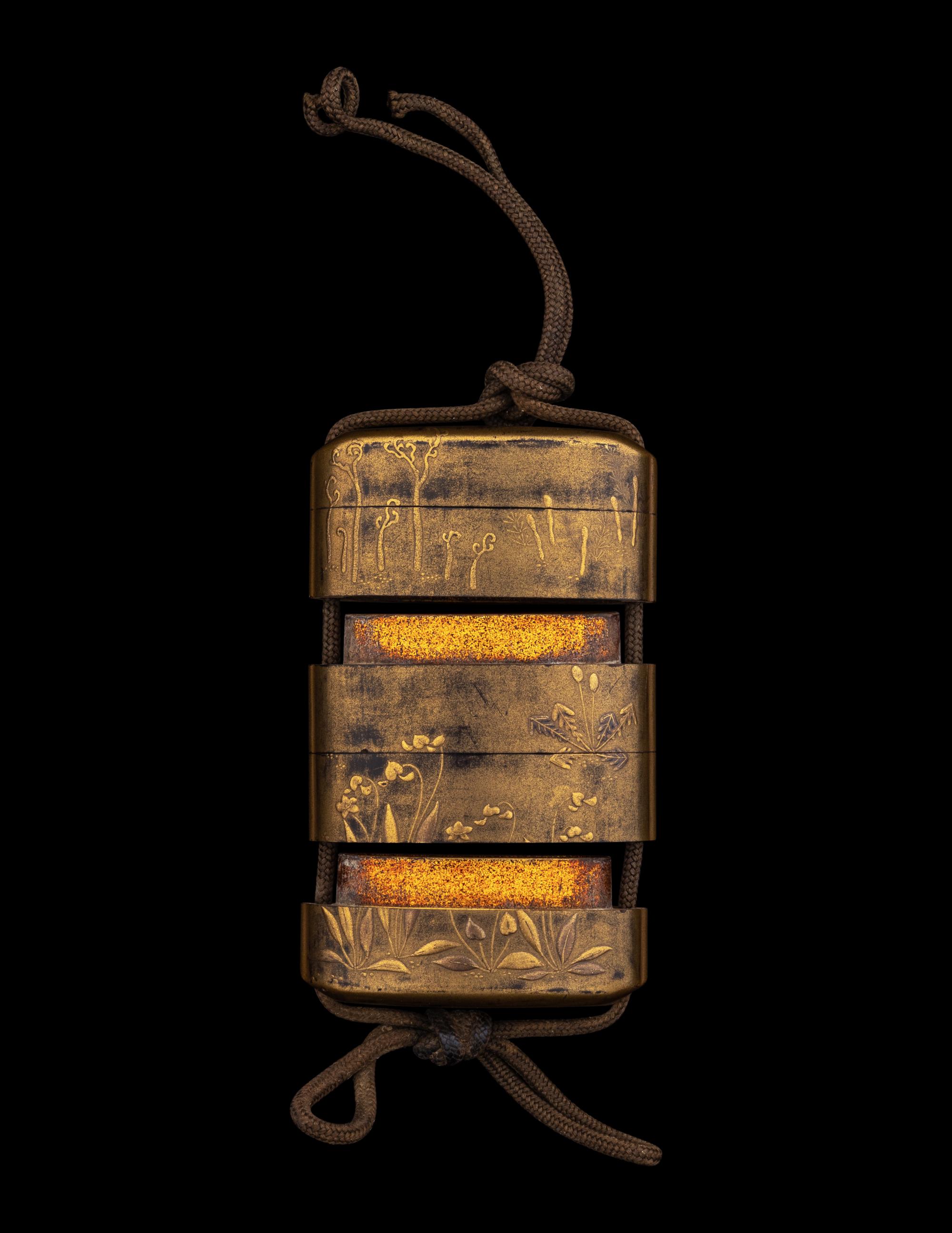 A Japanese Four-Case Gold Lacquer Inro
