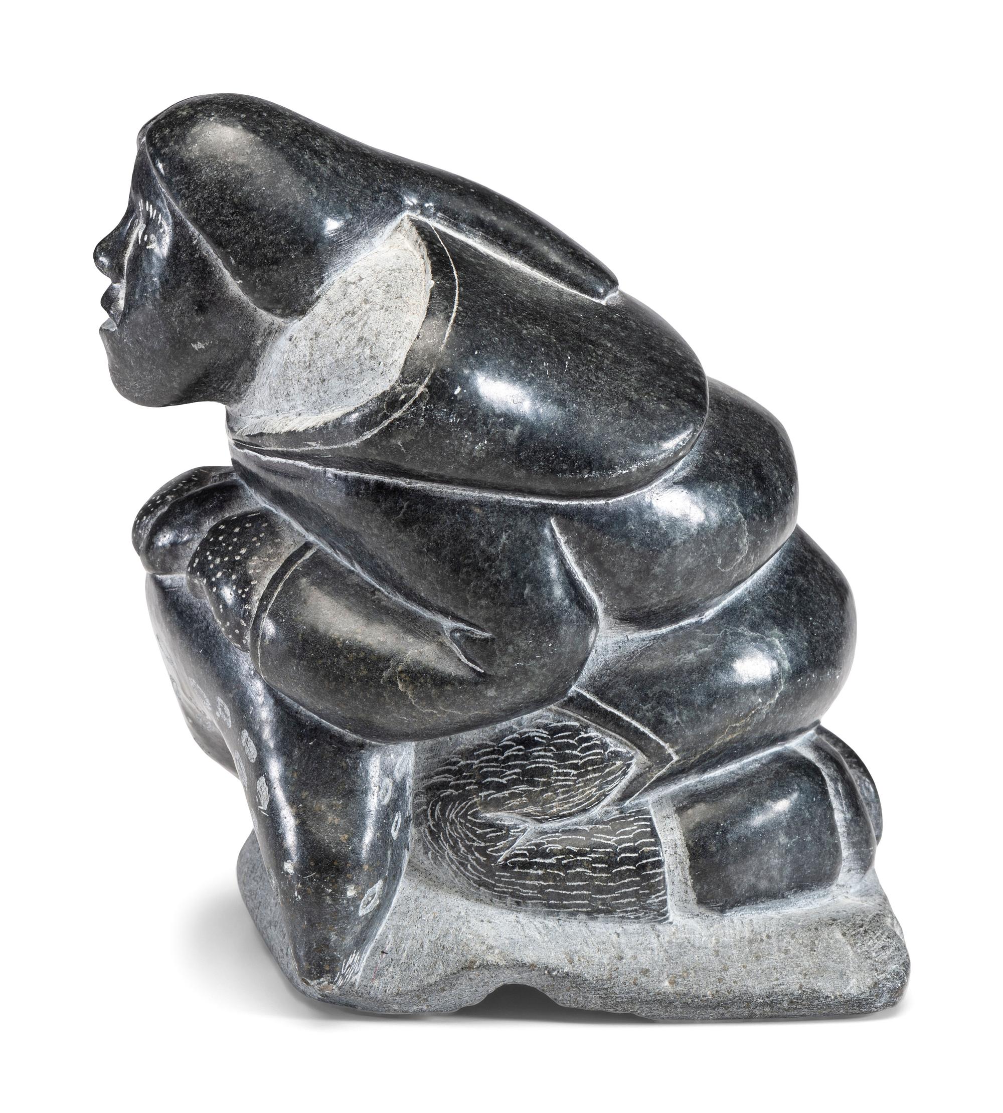 Inuit Figural Soapstone Sculpture