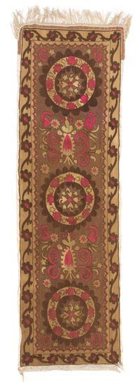 A Collection of Suzani Embroideries Longest 5 feet 9 3/4 inches x 4 feet 8 1/4 inches. — 20TH CENTURY