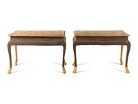 A Pair of George I Style Gilt-Gesso Tables