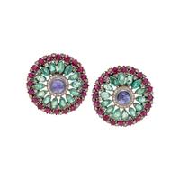 MULTIGEM AND DIAMOND EARRINGS