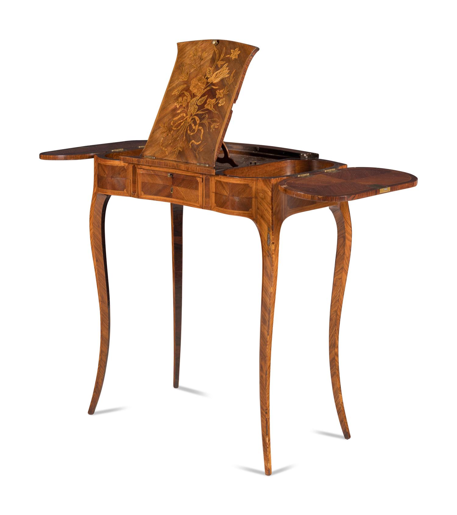 A Louis XV Style Marquetry Poudreuse