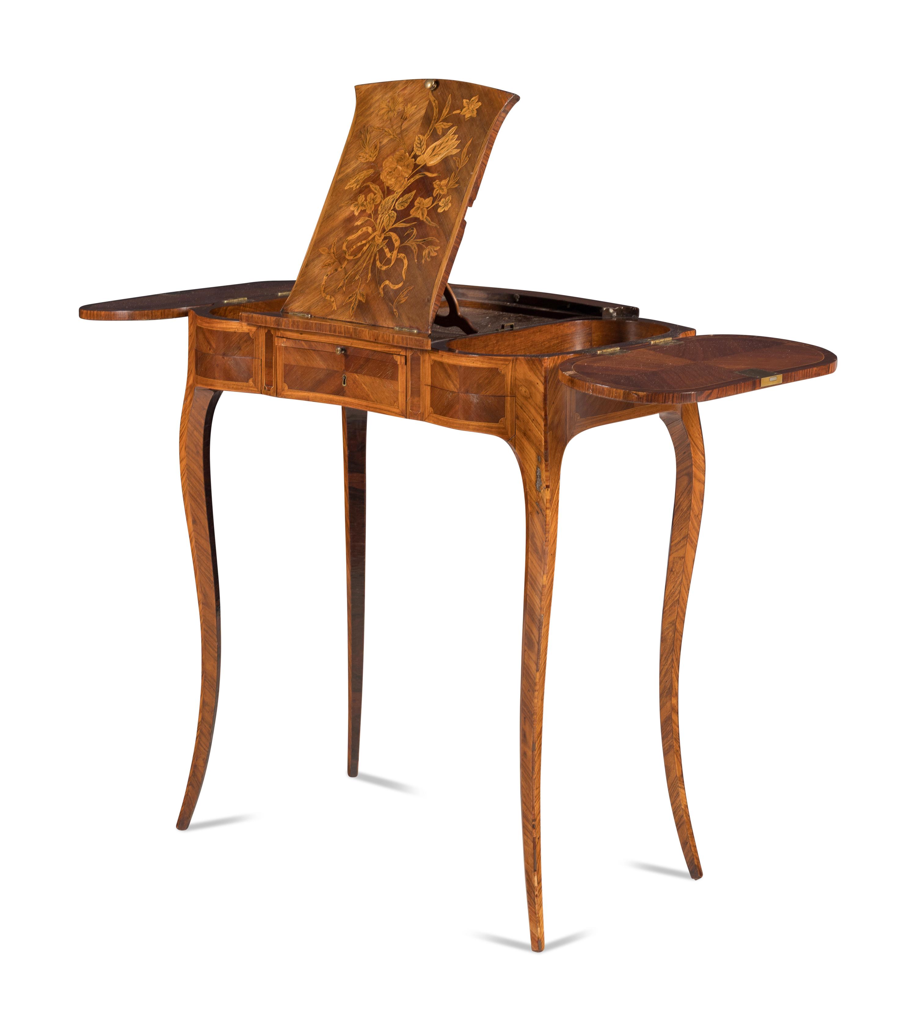 A Louis XV Style Marquetry Poudreuse