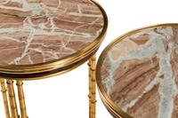 A Pair of Directoire Style Gilt-Bronze-Mounted Mahogany Guéridons