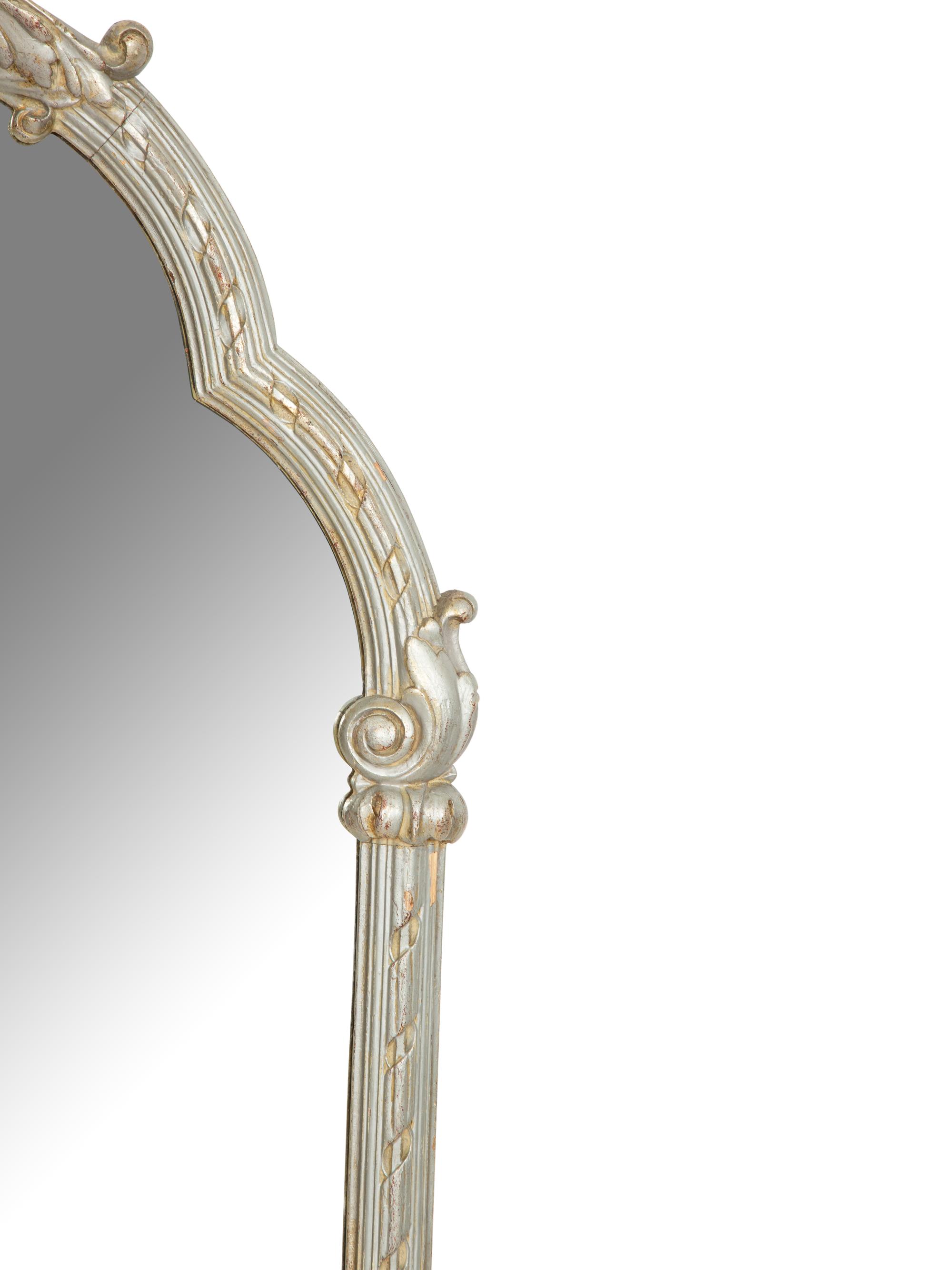 A Silvered Wood Mirror