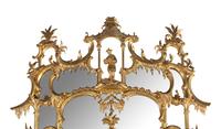 A Massive Pair of English Carved Giltwood Pier Mirrors