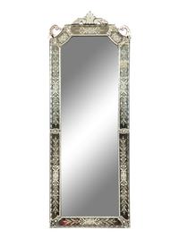 A Venetian Style Etched Glass Pier Mirror