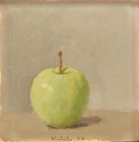 Robert Kulicke (American, 1924-2007) - Green Apple on Grey Background