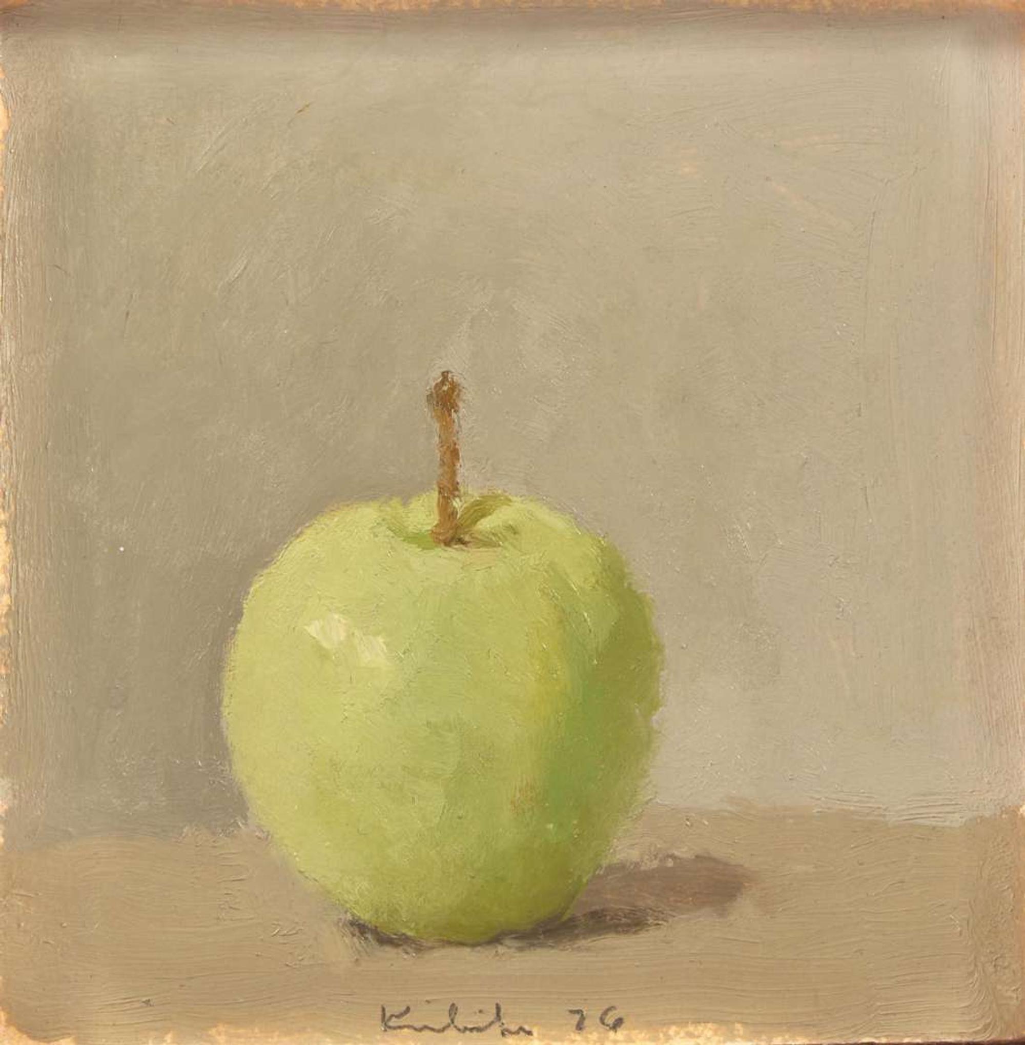 Robert Kulicke (American, 1924-2007) - Green Apple on Grey Background