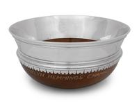 An English Silver-Mounted Mazer-Form Punch Bowl and Cups