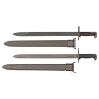 Lot of 2 U.S. Model 1905 Type IV (M1942) Bayonets with Scabbards